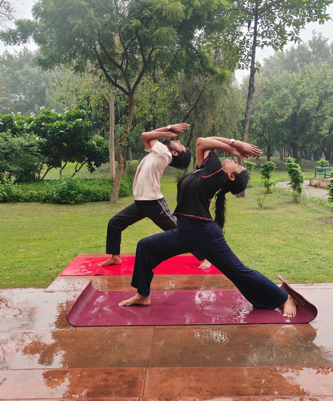Calm yoga session